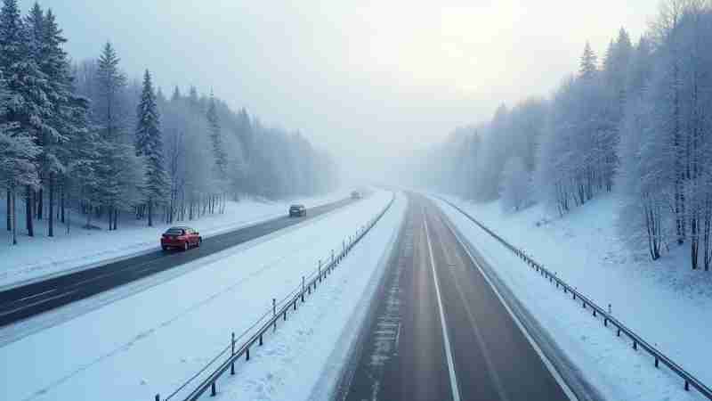 Winter Road Trip Safety and White Line Fever Awareness - A Must-Read for Drivers, Concept art for illustrative purpose - Monok